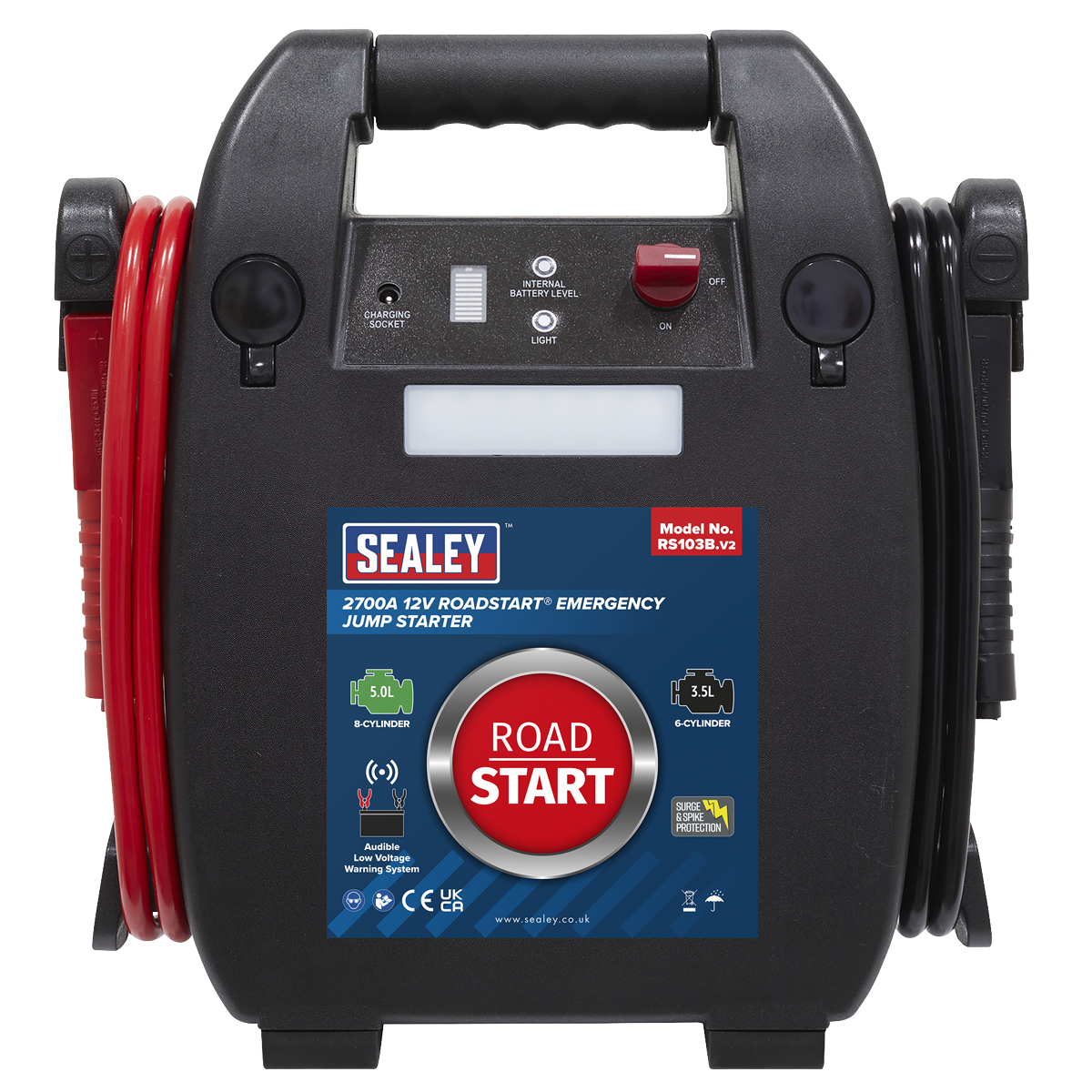 Sealey RS103B RoadStart® 12V Emergency Jump Starter 2700 Peak Amps