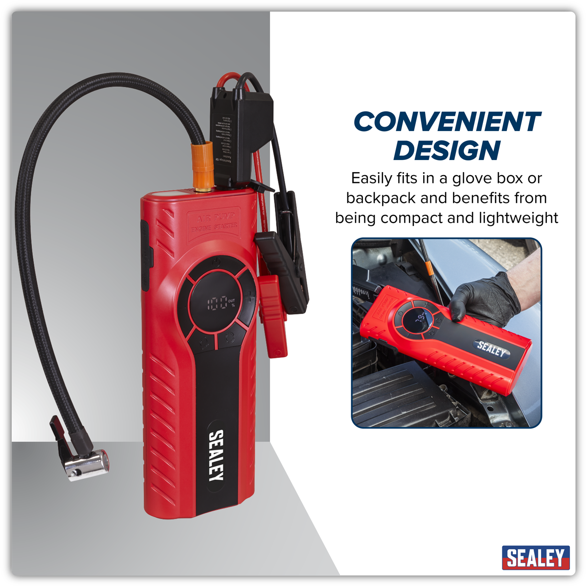 Sealey RS1200TI RoadStart® 12V Jump Starter & Tyre Inflator 1200A