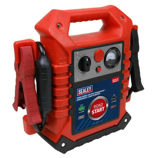 Sealey RS125 RoadStart® 12/24V Emergency Jump Starter 3000/1500 Peak Amps