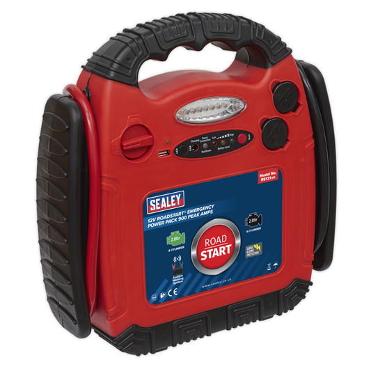Sealey RS131 RoadStart® 12V Emergency Jump Starter 900 Peak Amps