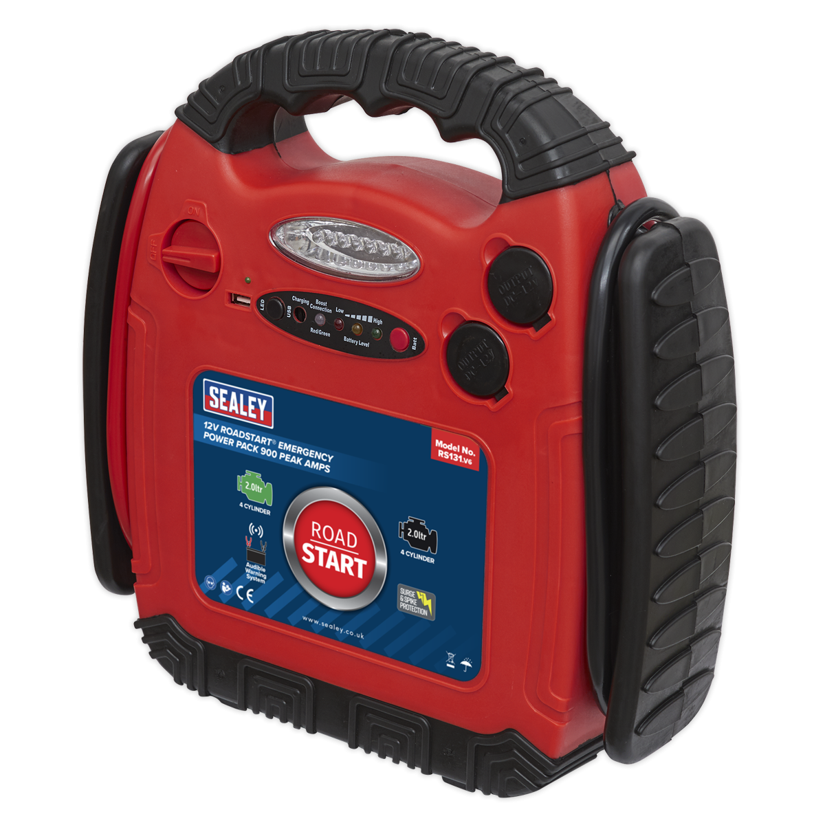 Sealey RS131 RoadStart® 12V Emergency Jump Starter 900 Peak Amps