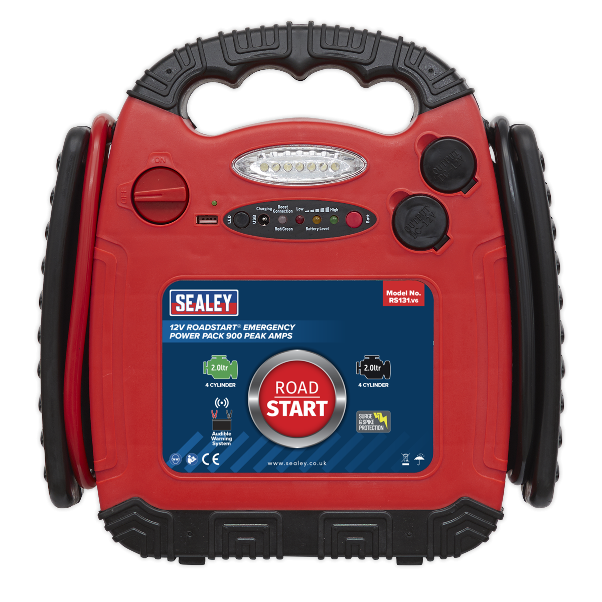 Sealey RS131 RoadStart® 12V Emergency Jump Starter 900 Peak Amps