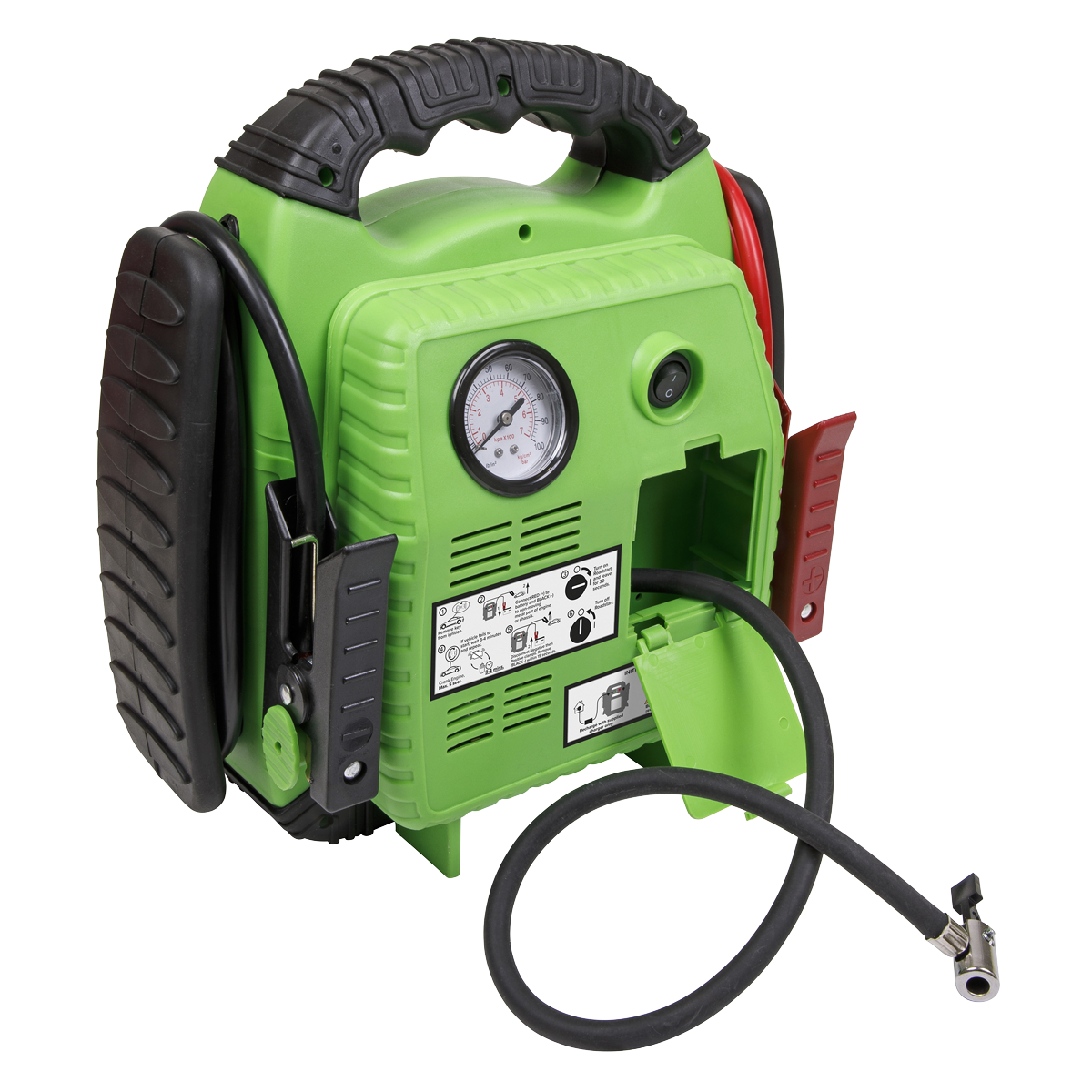 Sealey RS1322HV RoadStart® 12V Emergency Jump Starter with Air Compressor 900 Peak Amps