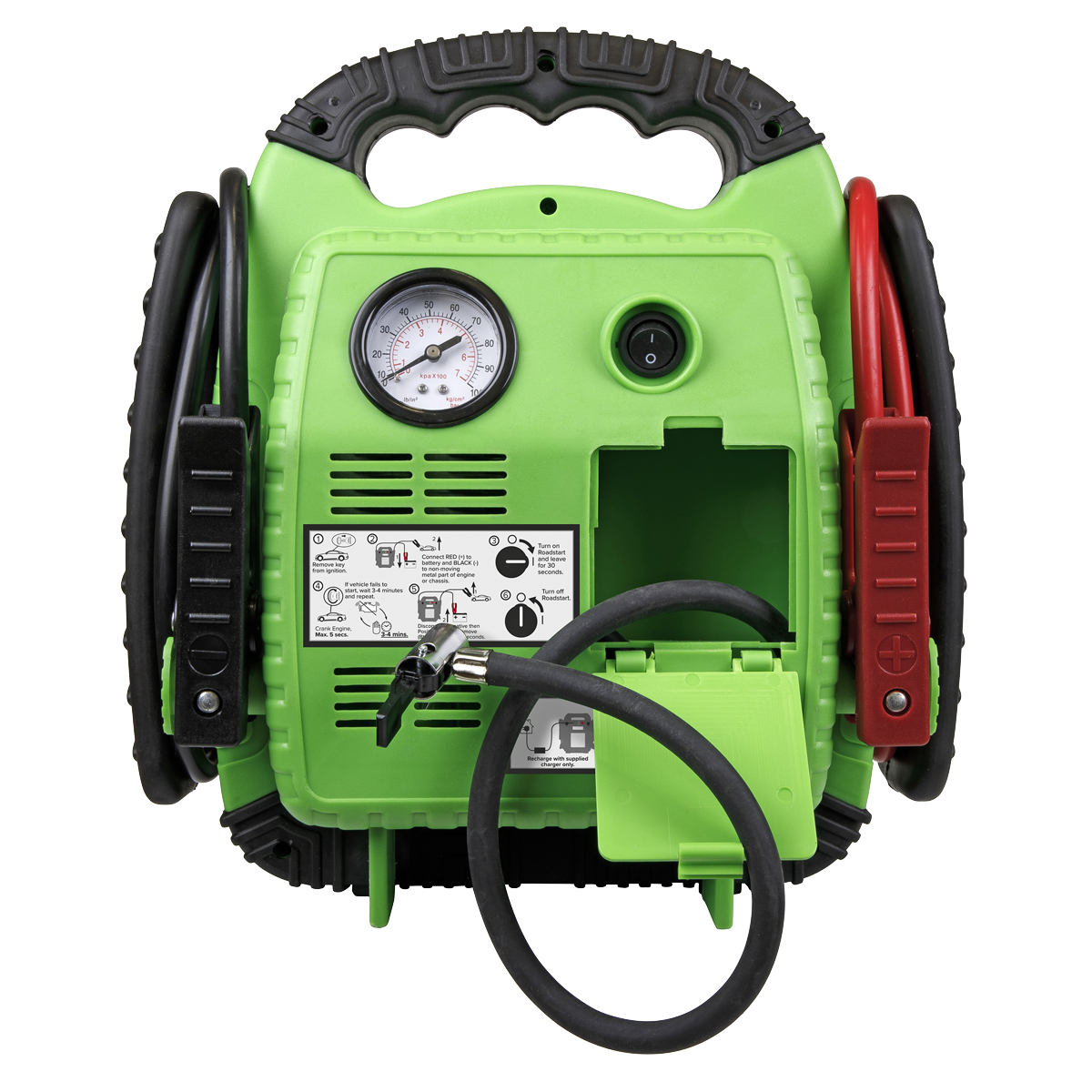Sealey RS1322HV RoadStart® 12V Emergency Jump Starter with Air Compressor 900 Peak Amps