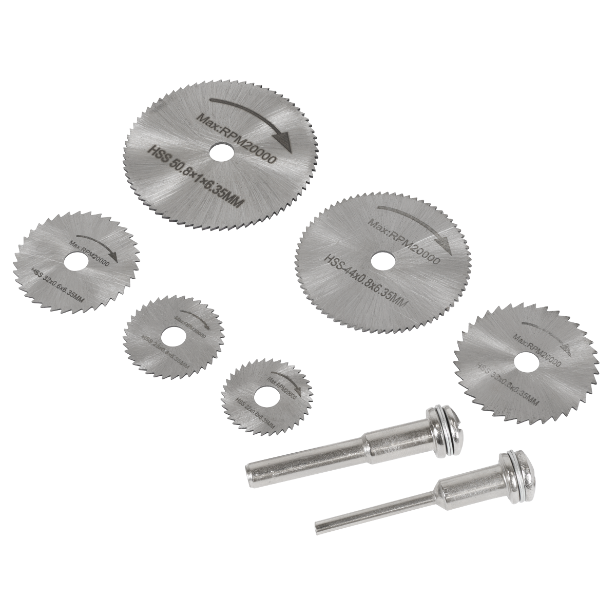 Sealey RSBS08 Rotary Drill Saw Blade Set 8pc
