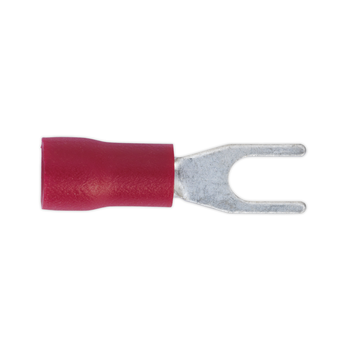 Sealey RT13 Easy-Entry Fork Terminal 3.7mm (4BA), Red - Pack of 100