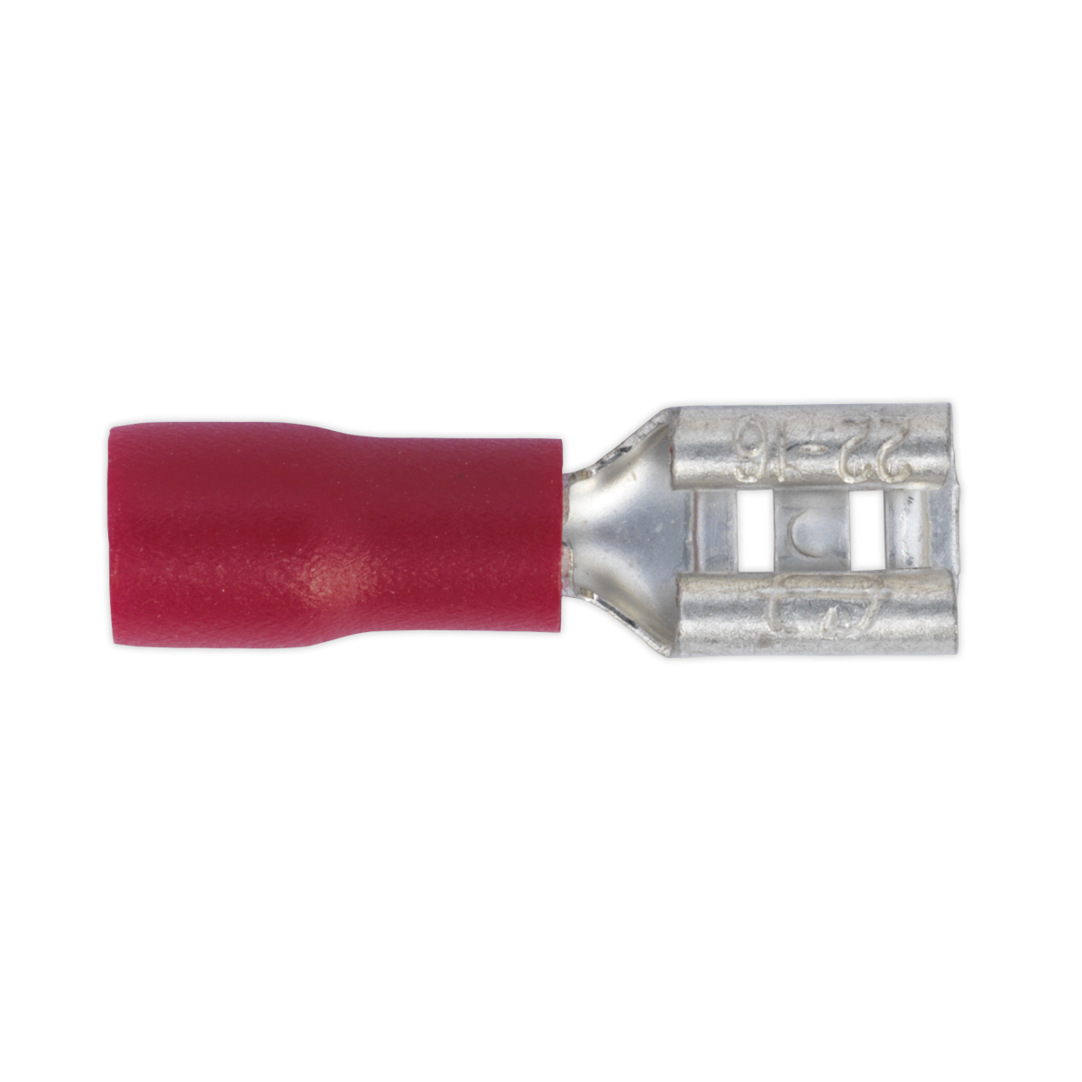 Sealey RT20 Push-On Female Terminal 4.8mm, Red - Pack of 100