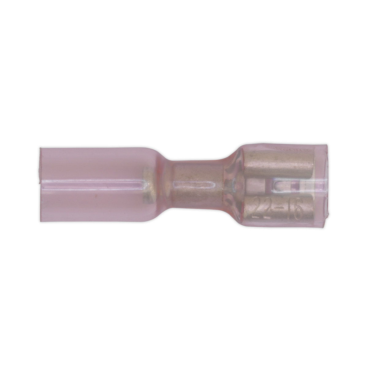 Sealey RTSPF25 Heat Shrink Push-On Female Terminal 6.4mm, Red - Pack of 25