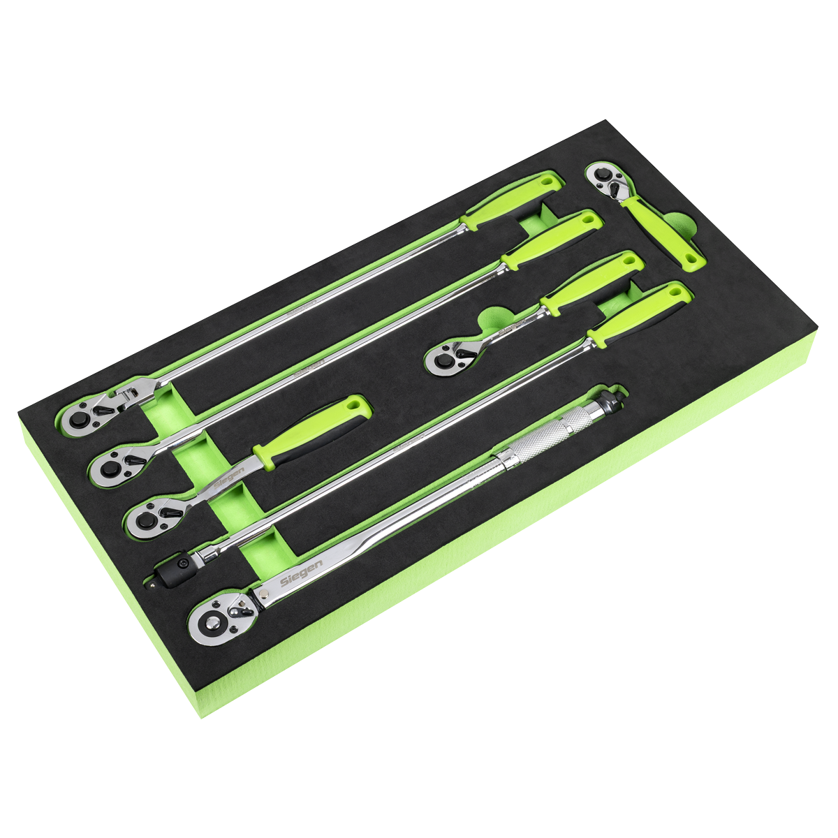 Sealey S01325 Siegen Ratchet Wrench, Breaker Bar & Torque Wrench Set 3/8"Sq Drive 7pc