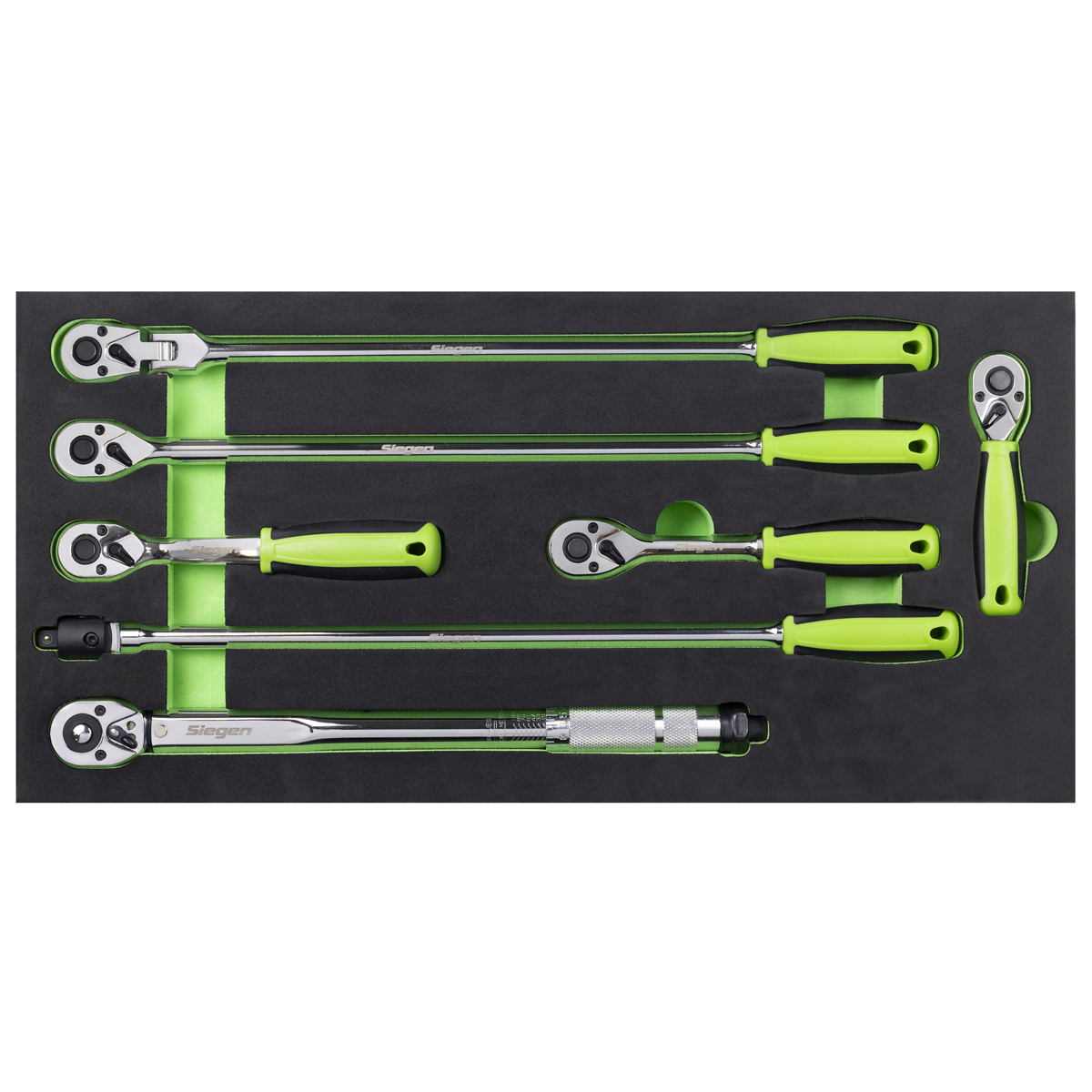Sealey S01325 Siegen Ratchet Wrench, Breaker Bar & Torque Wrench Set 3/8"Sq Drive 7pc