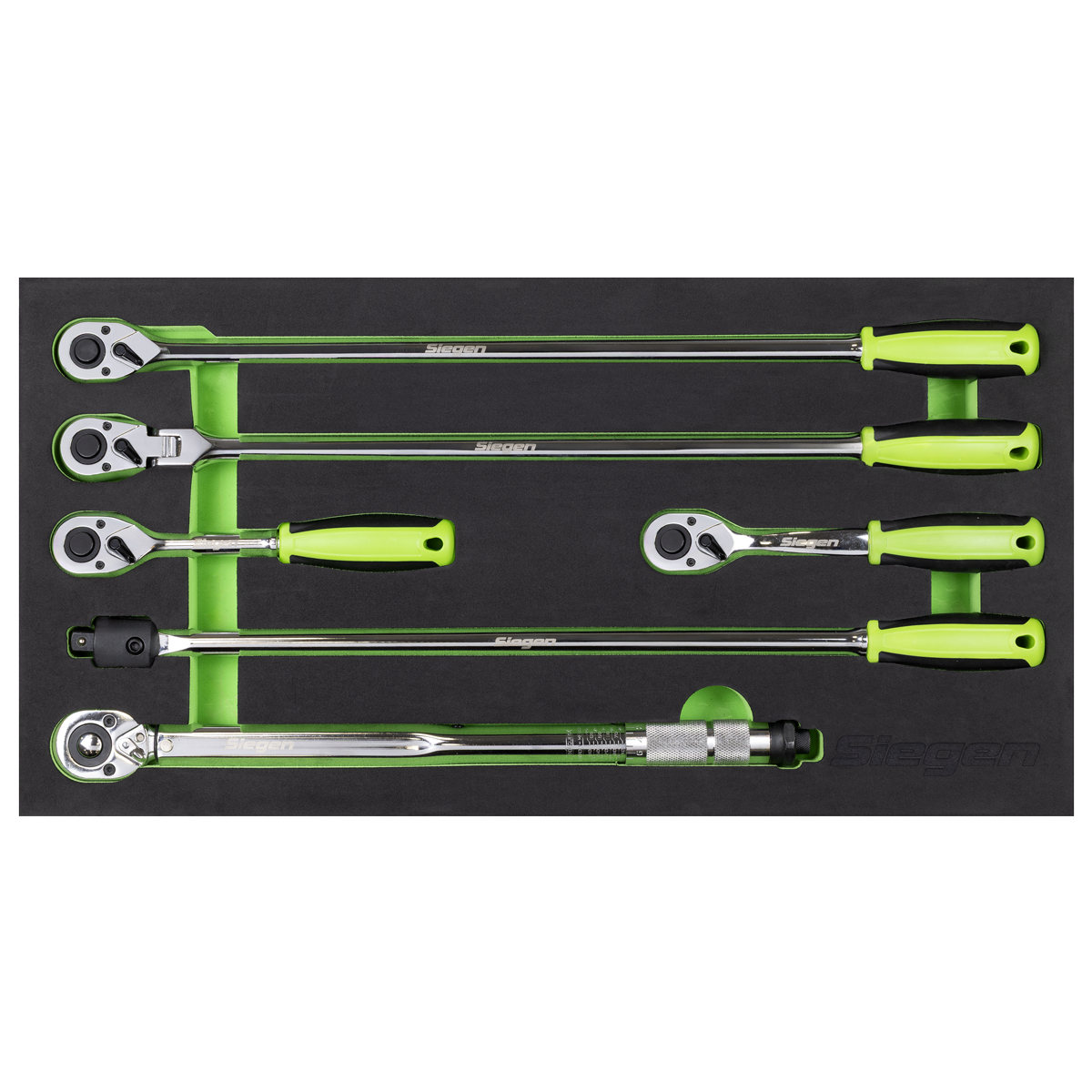 Sealey S01326 Siegen Ratchet Wrench, Breaker Bar & Torque Wrench Set 1/2"Sq Drive 6pc