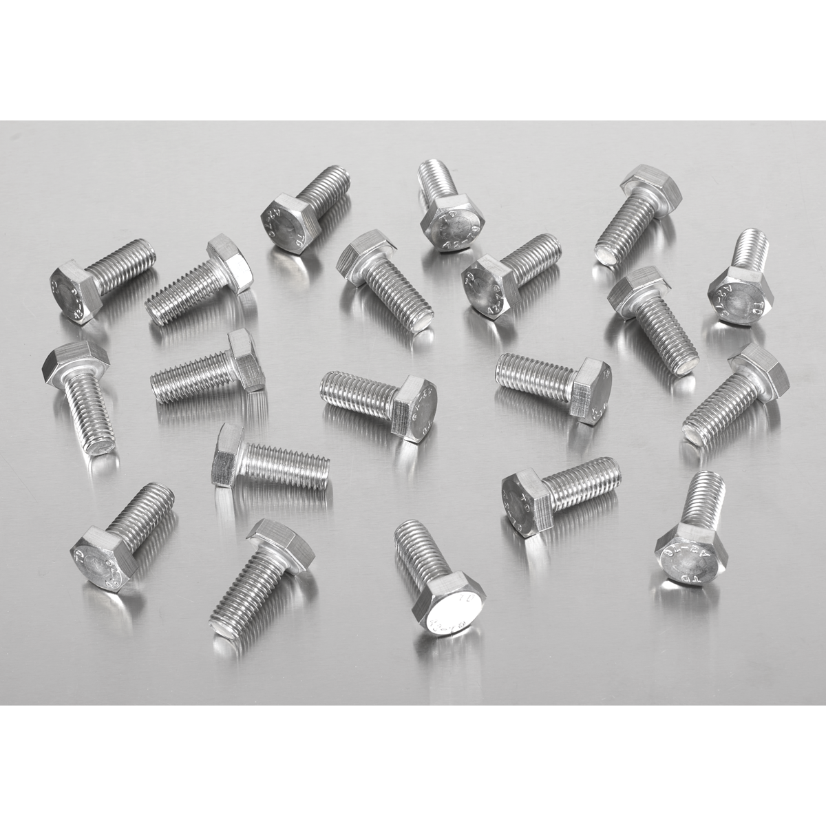 Sealey S1025 Stainless Steel Hex Head Set Screw M10 X 25 A2, DIN 933 - Pack of 25