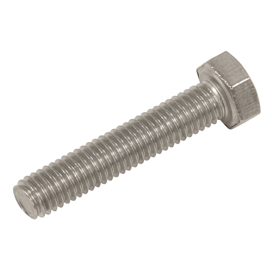 Sealey S525 Stainless Steel Hex Head Set Screw DIN 933 - M5 X 25 A2 - Pack of 50