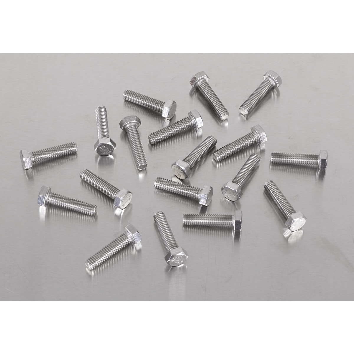 Sealey S625S Stainless Steel Set Screw M6 x 25mm 1mm Pitch, DIN 933 - Pack of 50