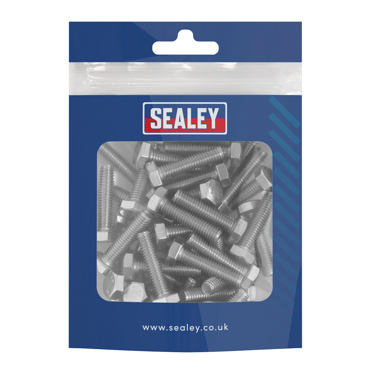 Sealey S625S Stainless Steel Set Screw M6 x 25mm 1mm Pitch, DIN 933 - Pack of 50