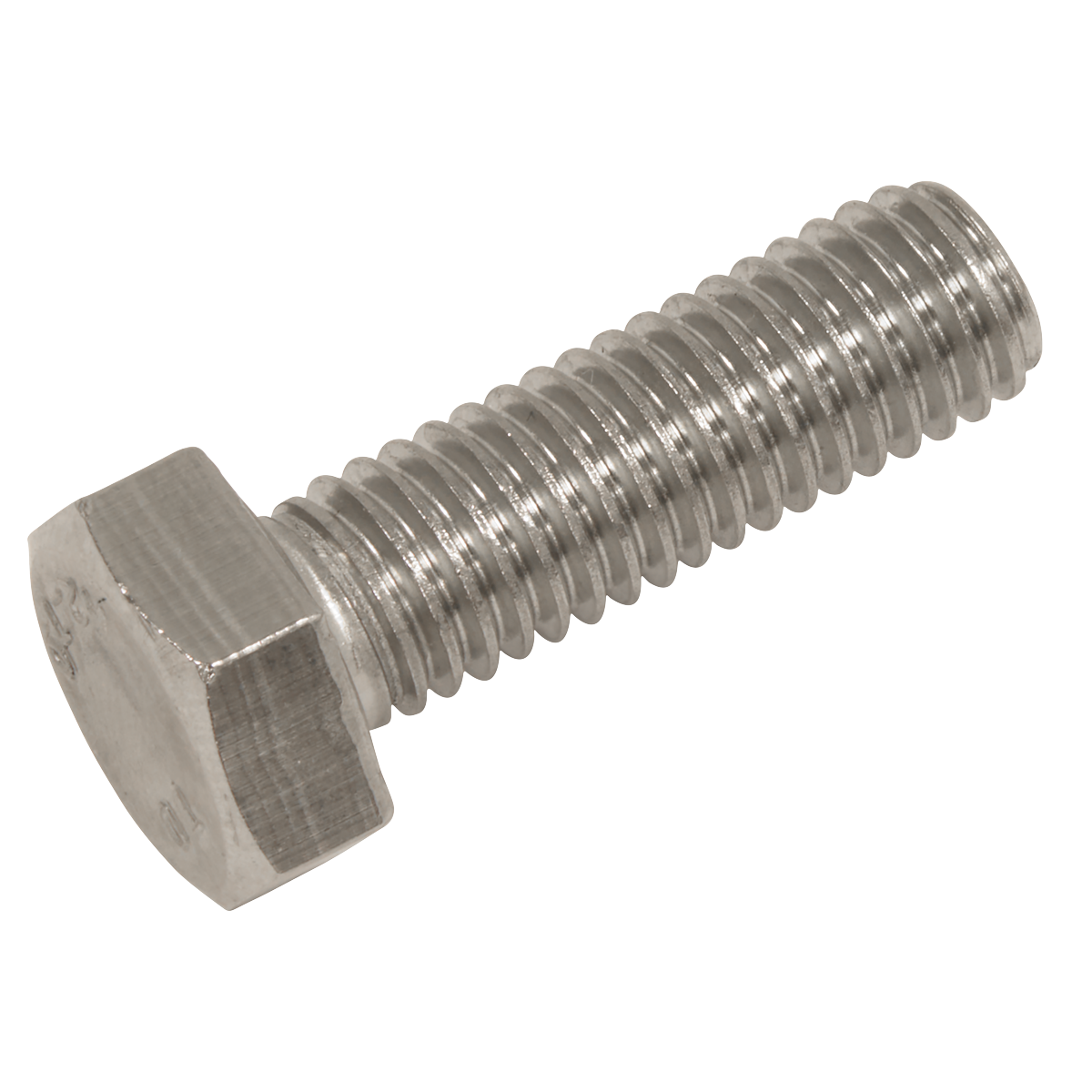 Sealey S825S Stainless Steel Hex Head Set Screw DIN 933 - M8 X 25 A2 - Pack of 50