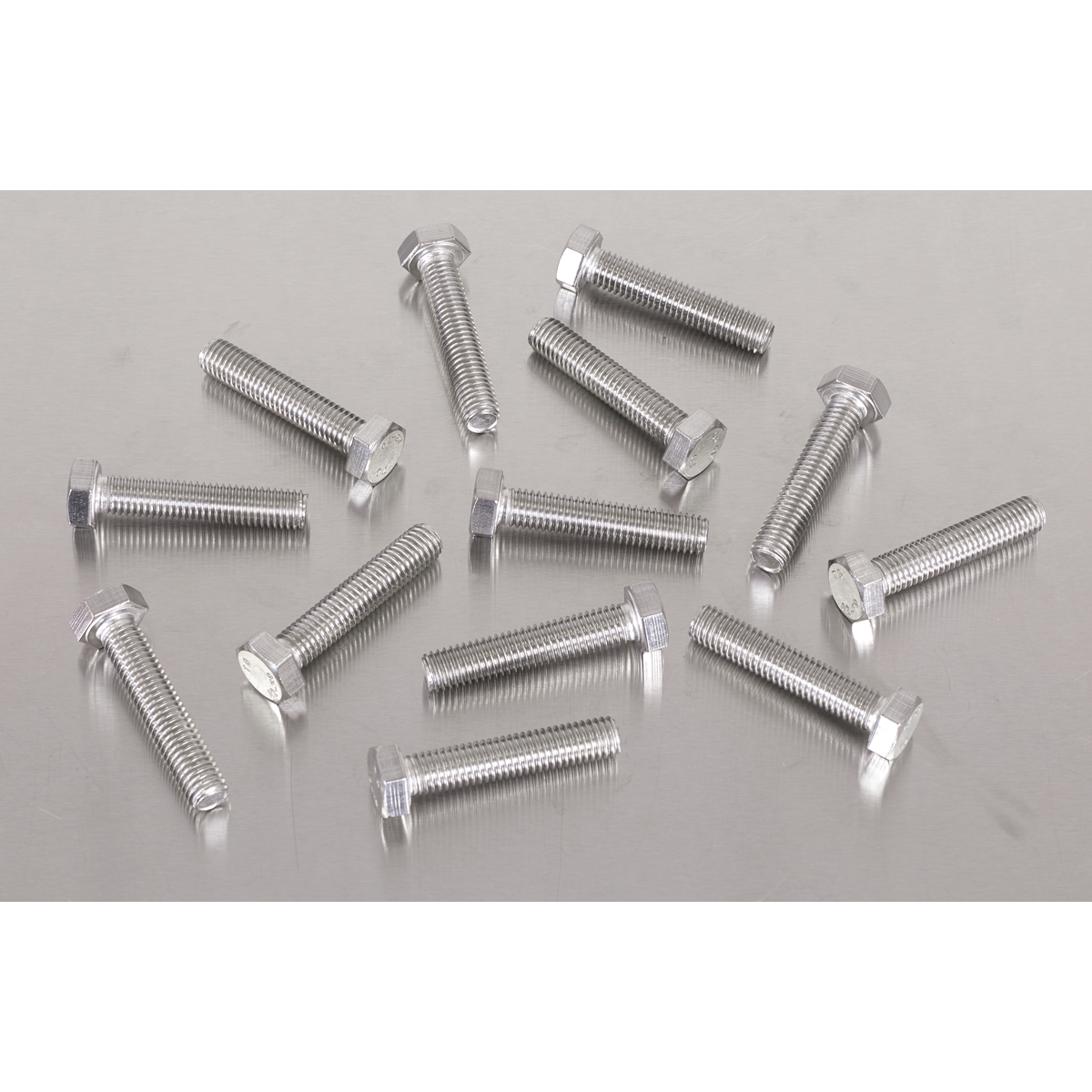 Sealey S840S Stainless Steel Set Screw M8 x 1.25 Pitch, DIN 933 - Pack of 50