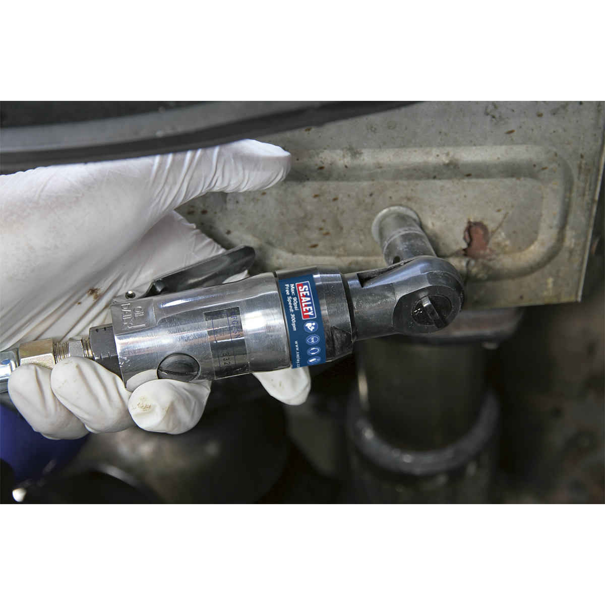 Sealey SA231 Super Stubby Air Ratchet Wrench 3/8"Sq Drive