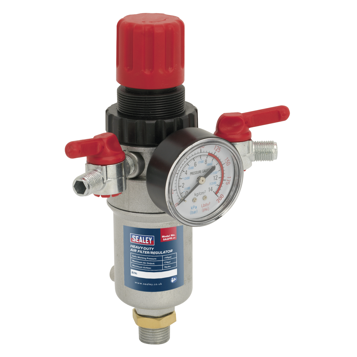 Sealey SA2FR Heavy-Duty Air Filter/Regulator