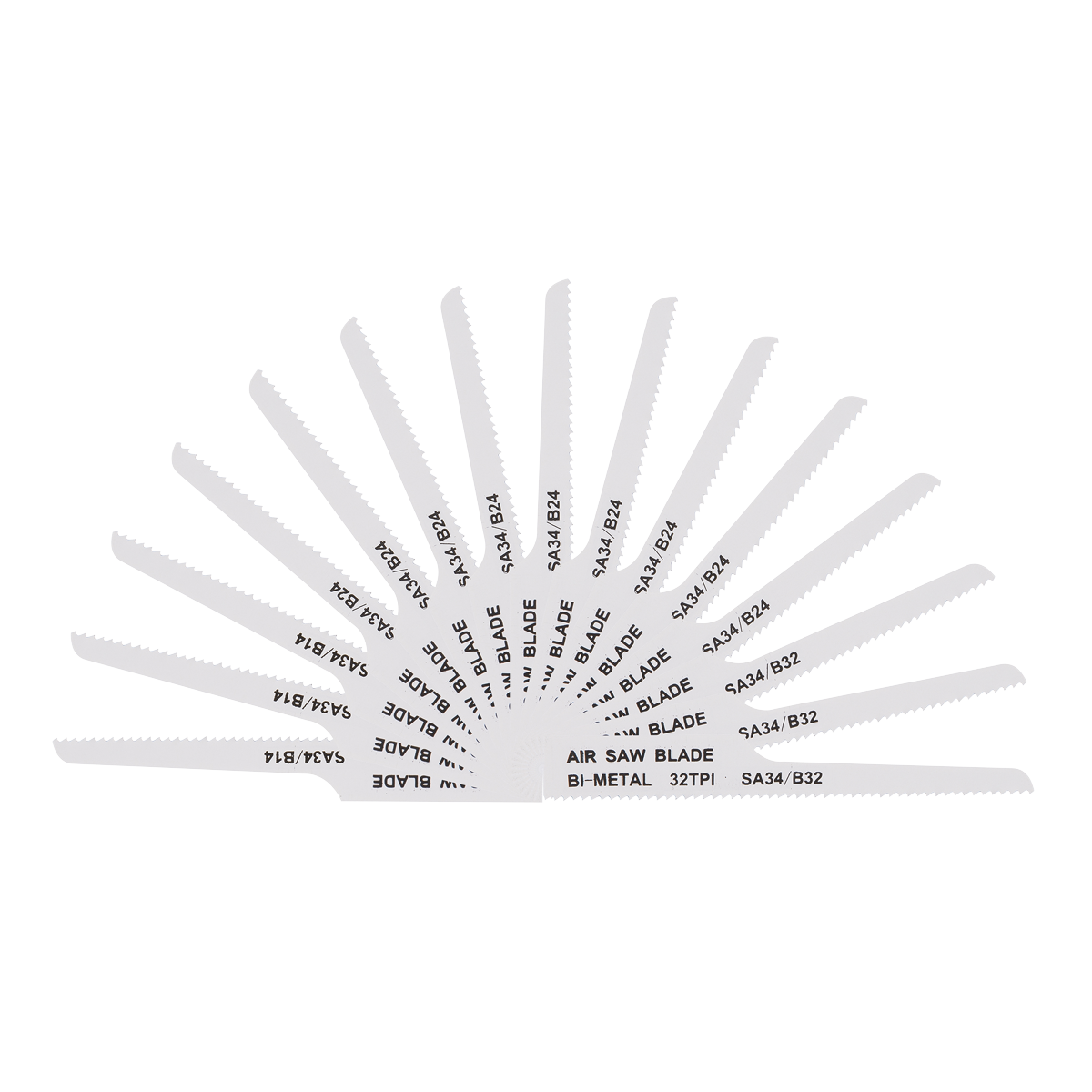 Sealey SA34MIX 141mm HSS Mixed Air Saw Blades - Pack of 15
