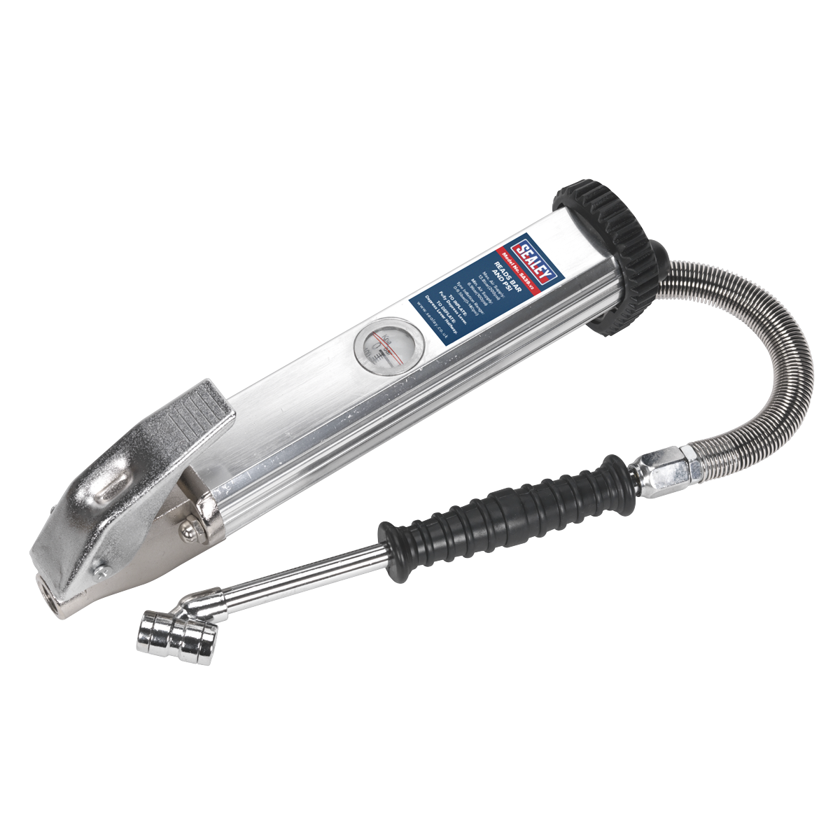 Sealey SA39 Long Type Tyre Inflator with Twin Push-On Connector
