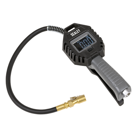 Sealey SA500 Digital Tyre Inflator with Clip on Connector & Rechargeable Digital Display