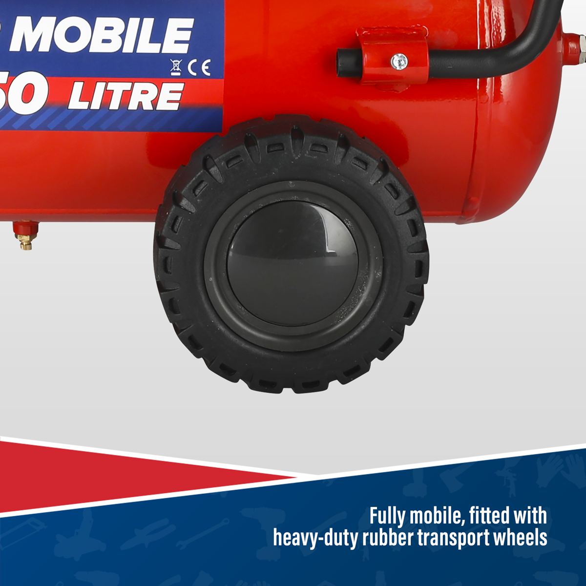 Sealey SA5055 50L Belt Drive Air Compressor with Petrol Engine 5.5hp