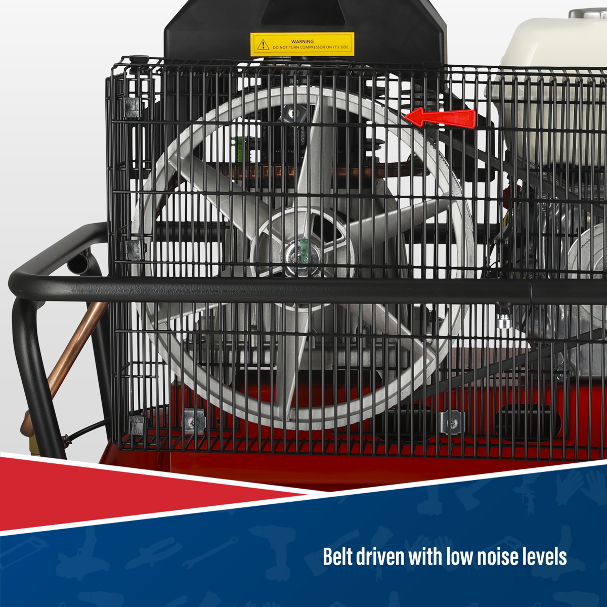 Sealey SA5055 50L Belt Drive Air Compressor with Petrol Engine 5.5hp