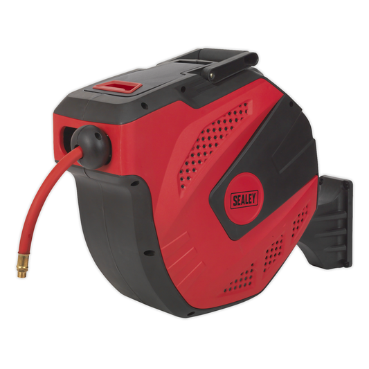 Sealey SA823 20m Auto-Rewind Control Rubber Air Hose Reel 10mm ID