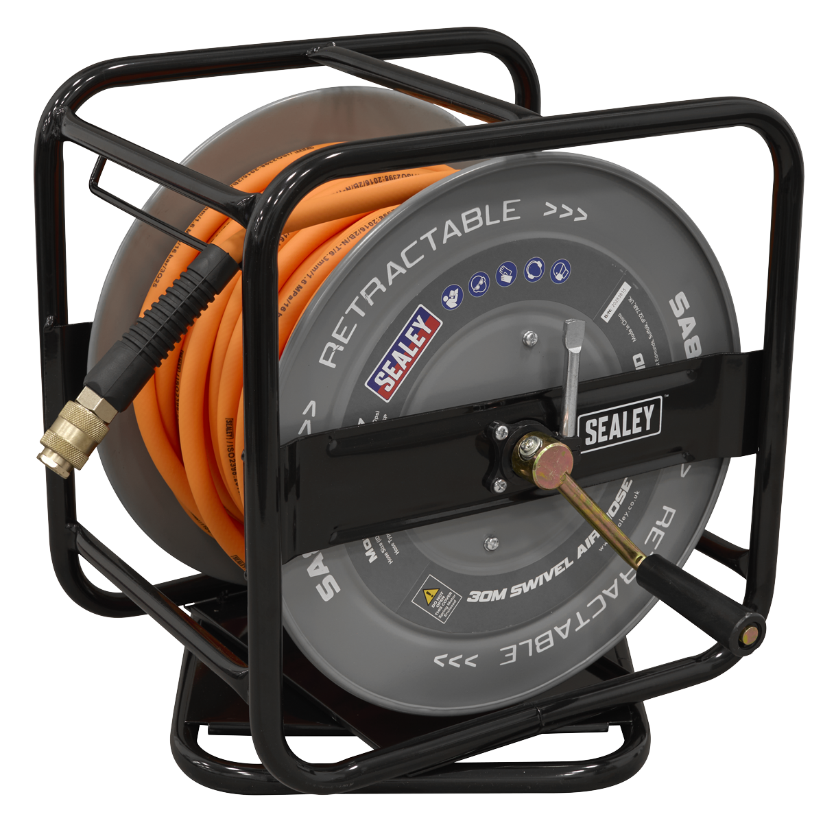 Sealey SA827 30m Swivel Air Hose Reel 6mm ID