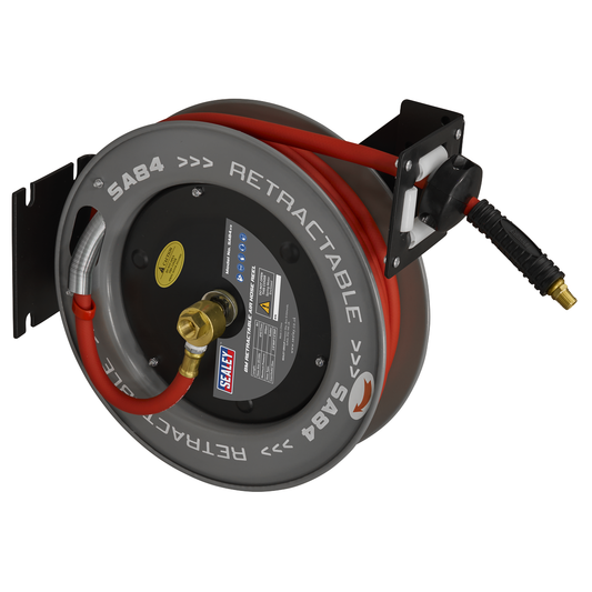 Sealey SA84 8m Retractable Rubber Air Hose with Steel Reel 10mm ID