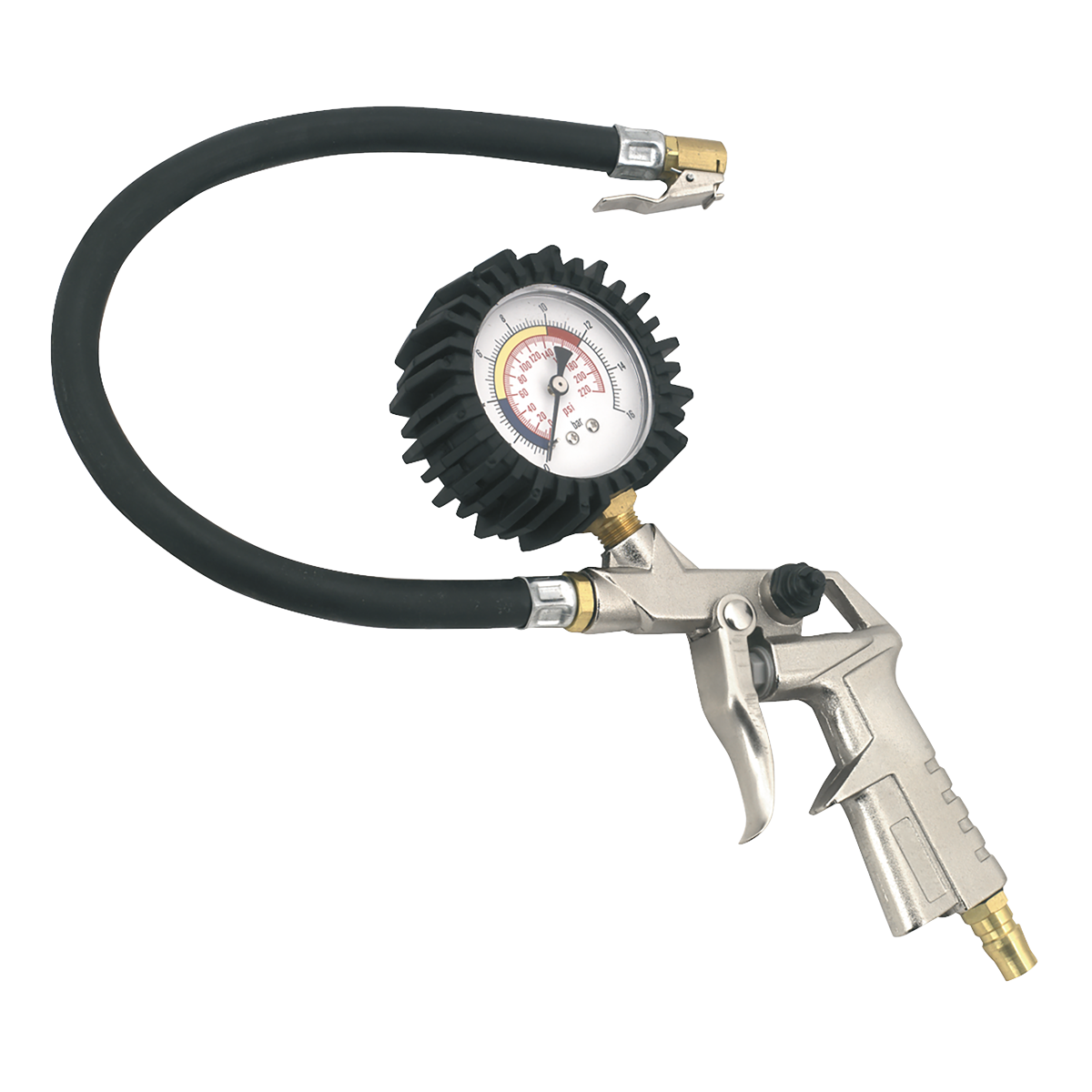 Sealey SA924 Tyre Inflator with Clip-On Connector