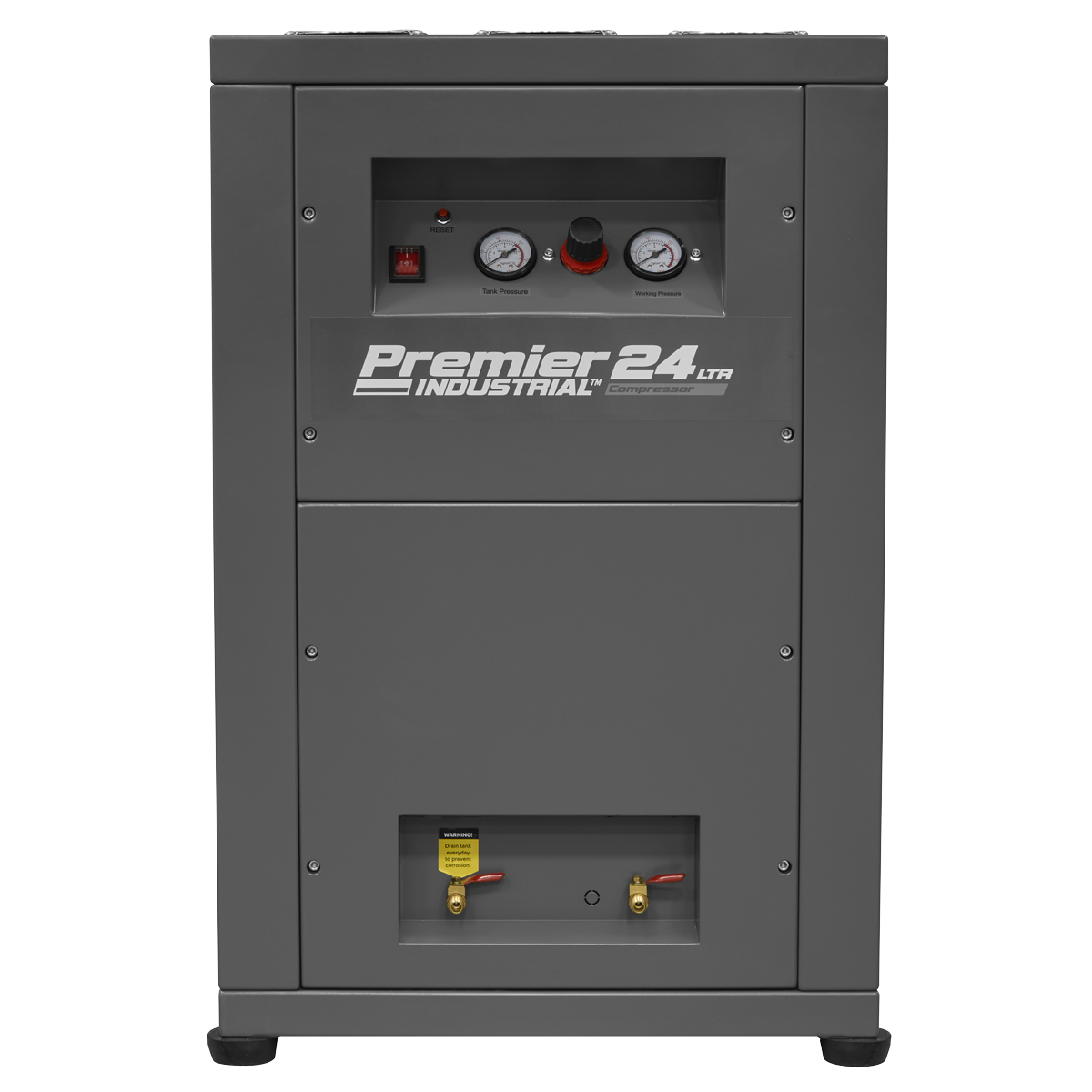 Premier Industrial SAC01VLN 24L Oil Free Low Noise Direct Drive Air Compressor 3hp