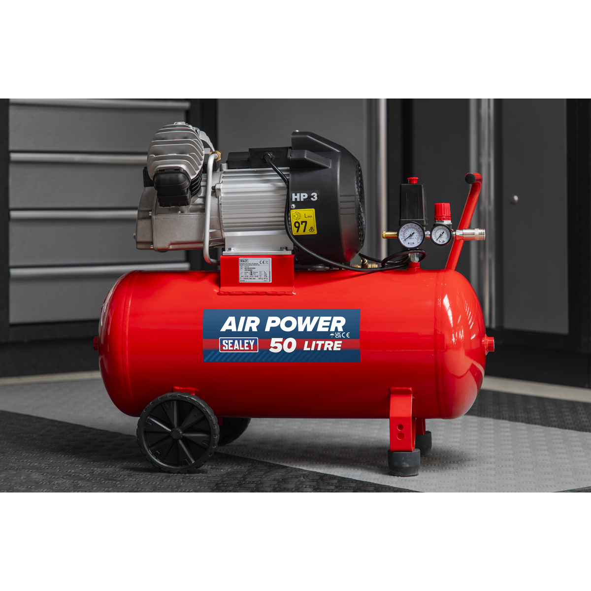 Sealey SAC05030 50L V-Twin Direct Drive Air Compressor 3hp