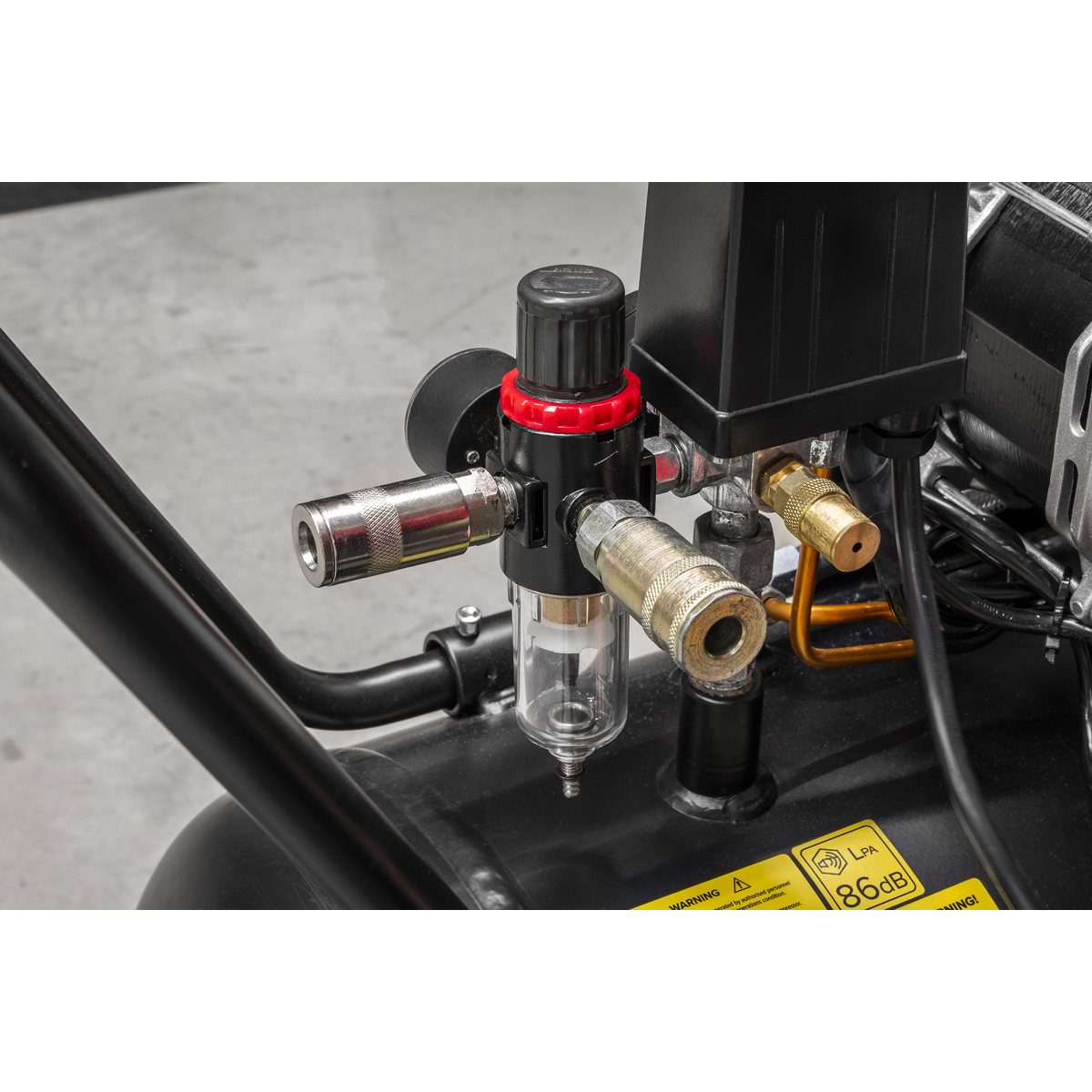 Sealey SAC10001S 100L Oil Free Low Noise Direct Drive Air Compressor 2 x 2hp