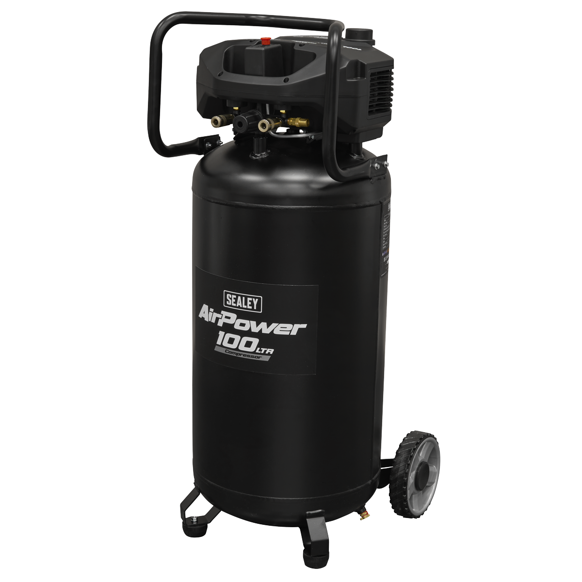 Sealey SAC100V 100L Oil Free Belt Drive Vertical Compressor 2.5hp