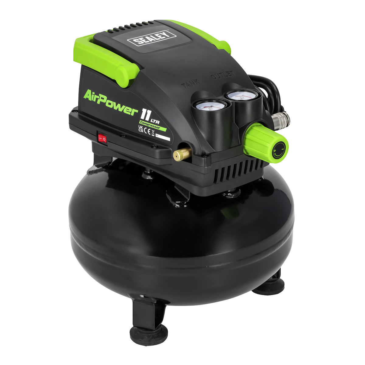 Sealey SAC1100 11L Oil Free Direct Drive Air Compressor 0.5hp