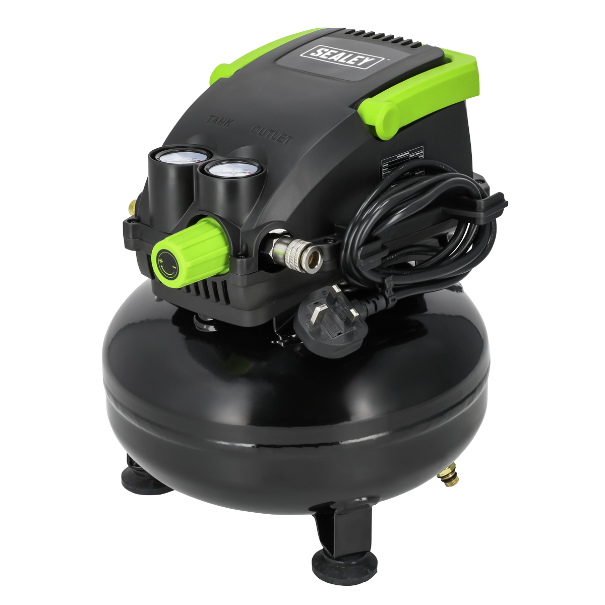 Sealey SAC1100 11L Oil Free Direct Drive Air Compressor 0.5hp