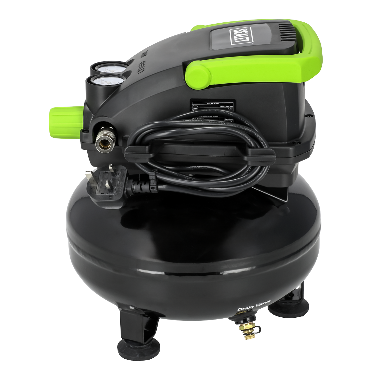 Sealey SAC1100 11L Oil Free Direct Drive Air Compressor 0.5hp