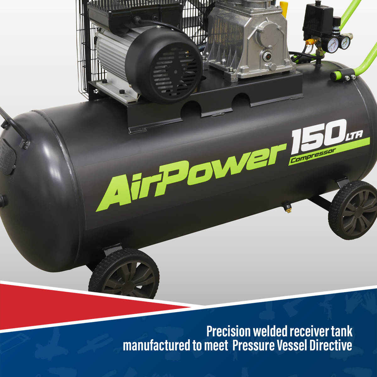 Sealey SAC15030B 150L Belt Drive Air Compressor 3hp