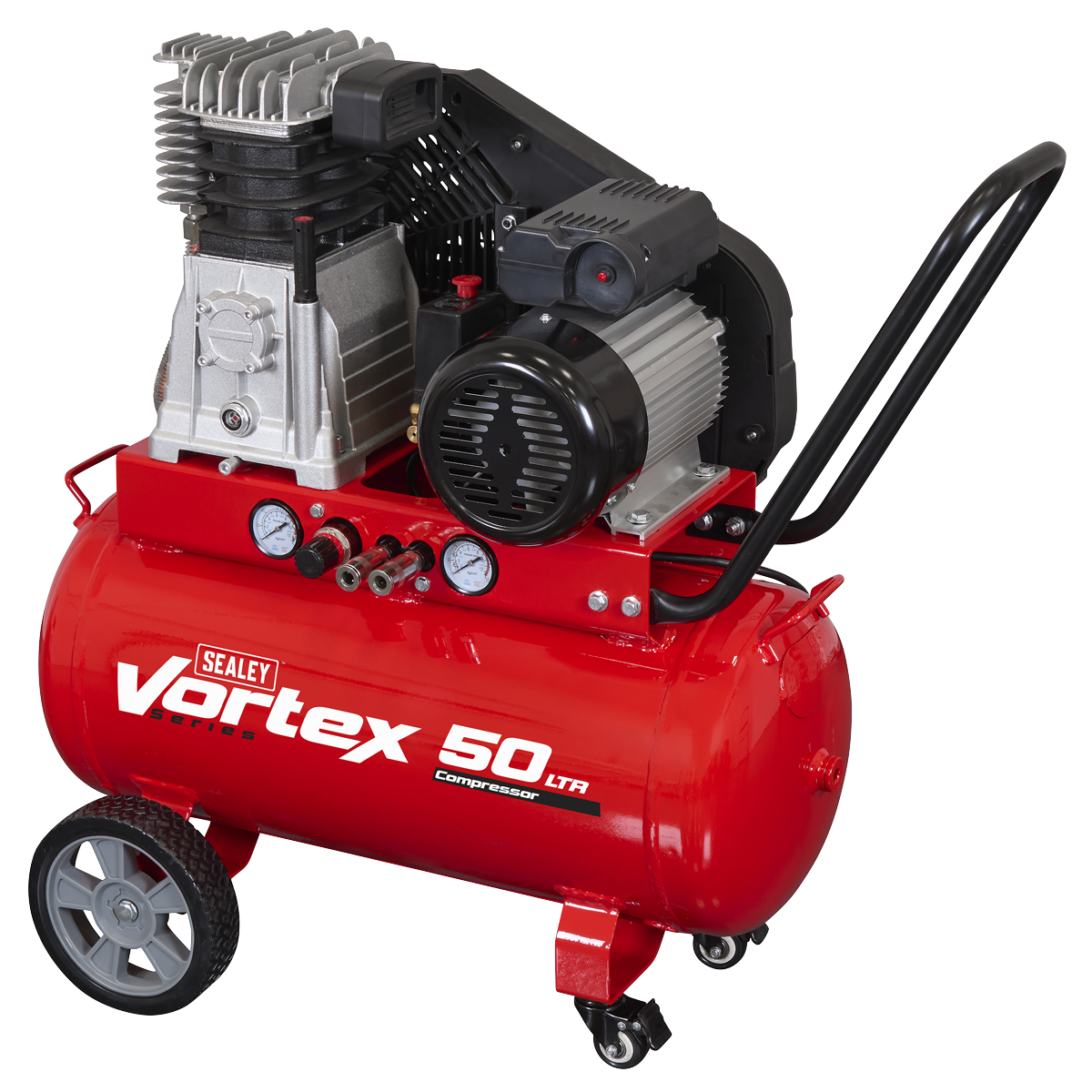 Sealey SAC1503B 50L Belt Drive Air Compressor with Cast Cylinders & Wheels 3.5hp