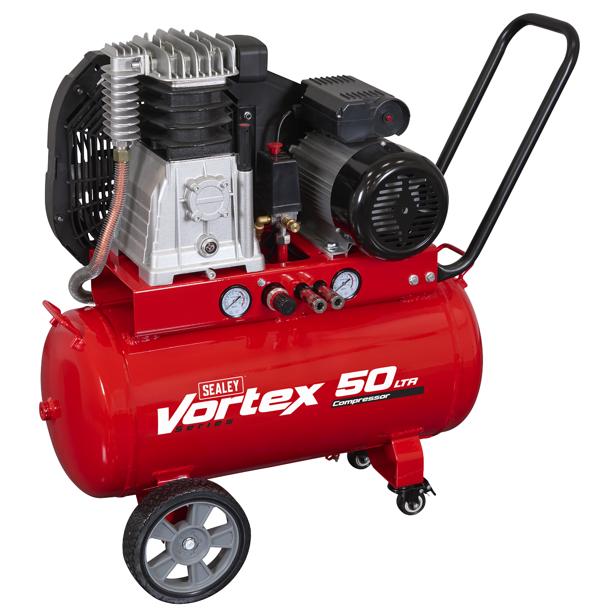 Sealey SAC1503B 50L Belt Drive Air Compressor with Cast Cylinders & Wheels 3.5hp