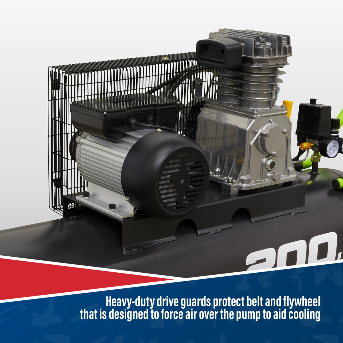 Sealey SAC20030B 200L Belt Drive Air Compressor 3hp