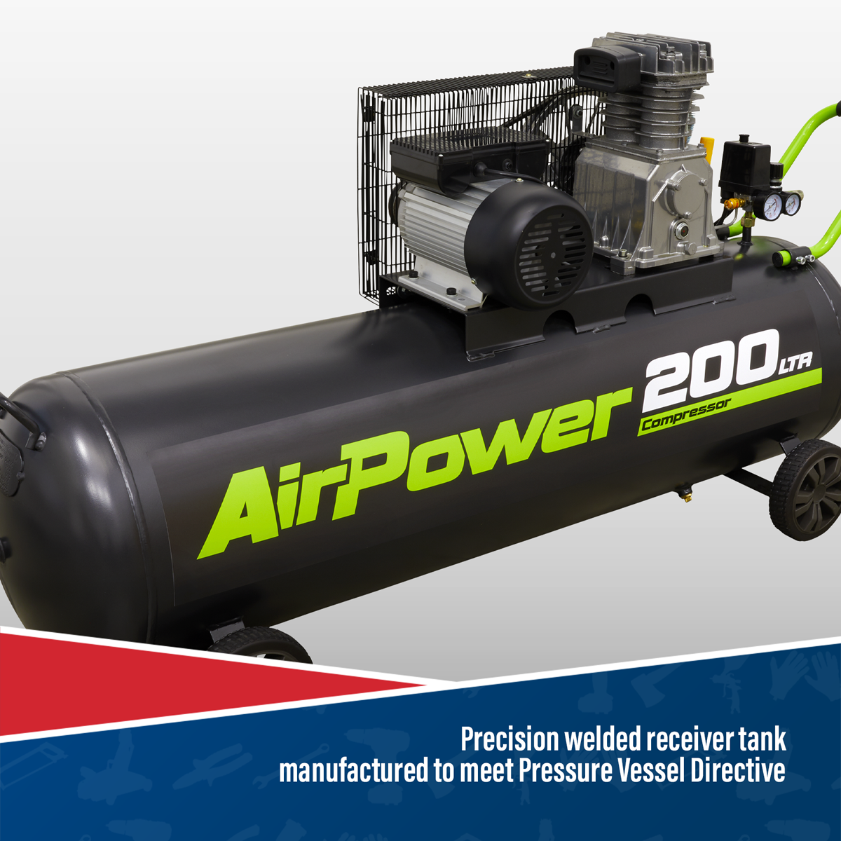 Sealey SAC20030B 200L Belt Drive Air Compressor 3hp