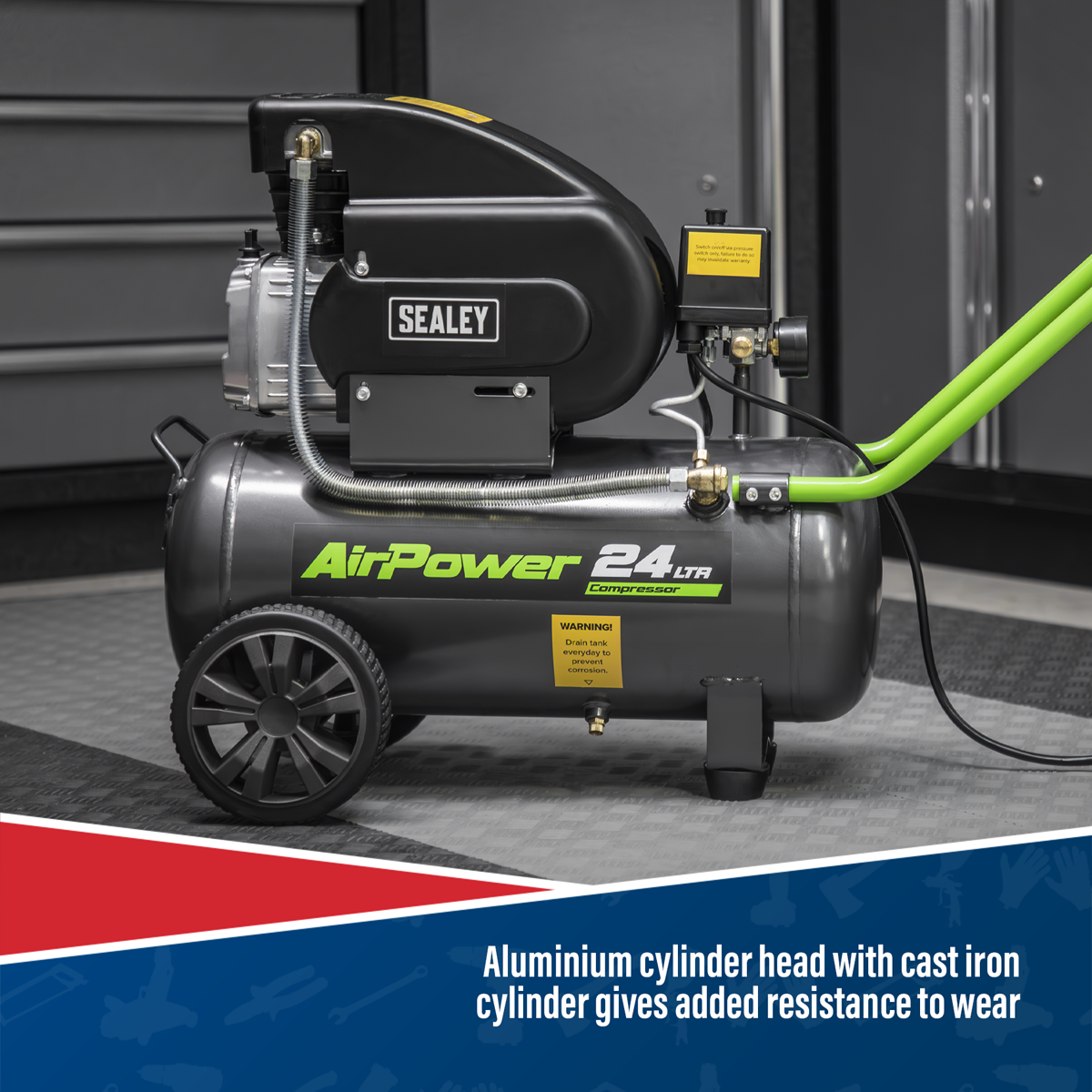 Sealey SAC2420E 24L Direct Drive Air Compressor 2hp