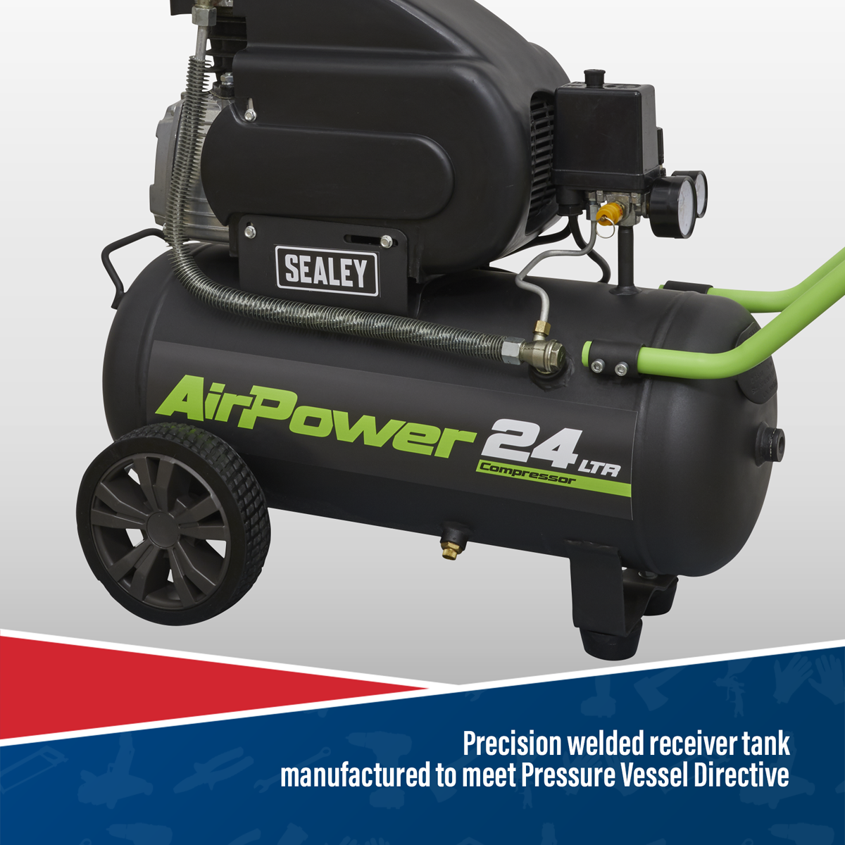 Sealey SAC2420E 24L Direct Drive Air Compressor 2hp