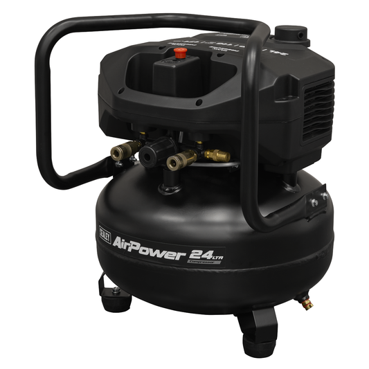 Sealey SAC24V 24L Oil Free Belt Drive Vertical Compressor 2hp
