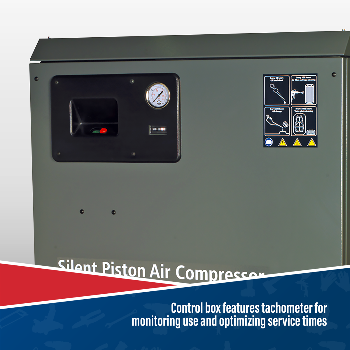 Sealey SAC42755BLN 270L Low Noise Belt Drive Air Compressor with Cast Cylinders 5.5hp 2-Stage