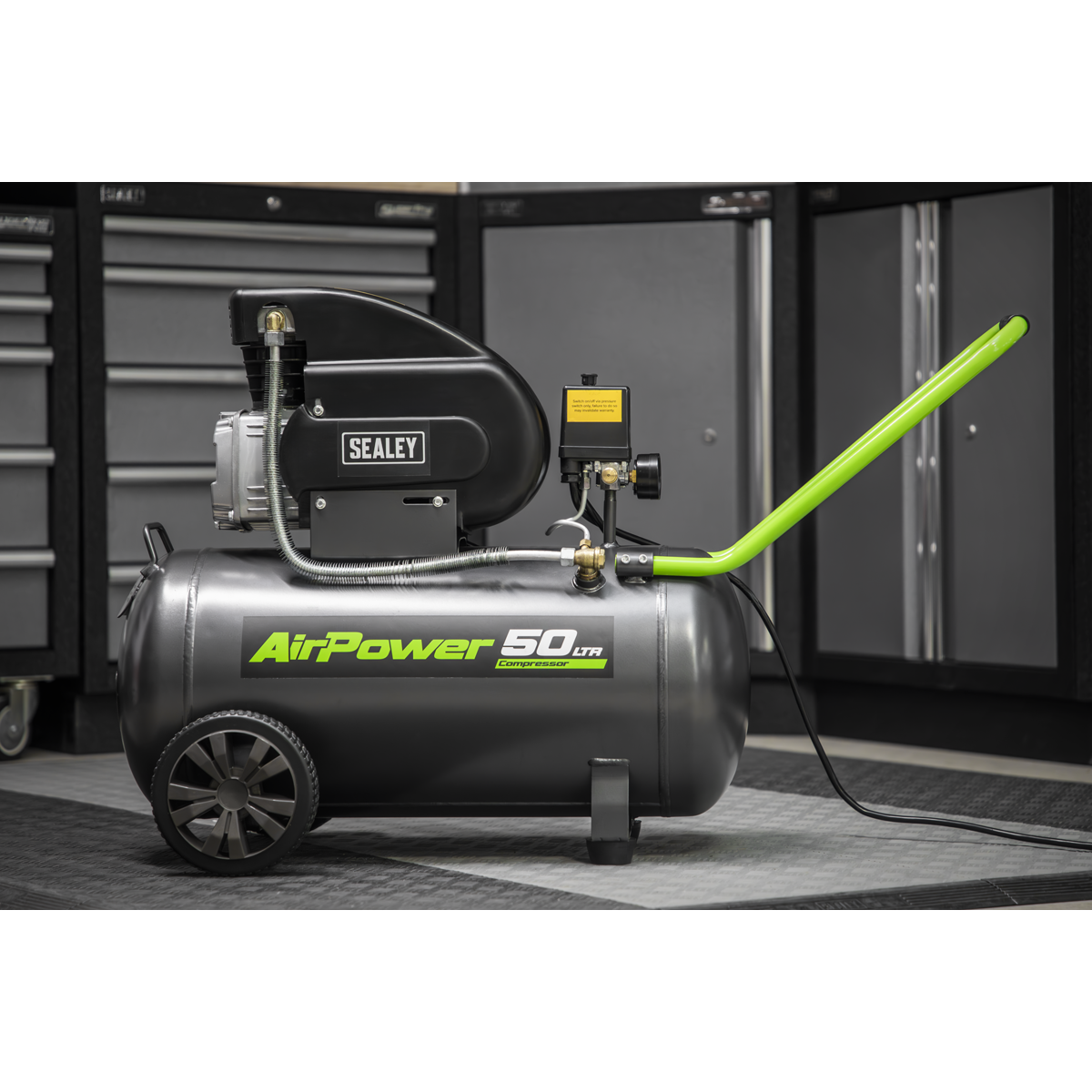 Sealey SAC5020EPK 50L Direct Drive Air Compressor 2hp with 4pc Air Accessory Kit