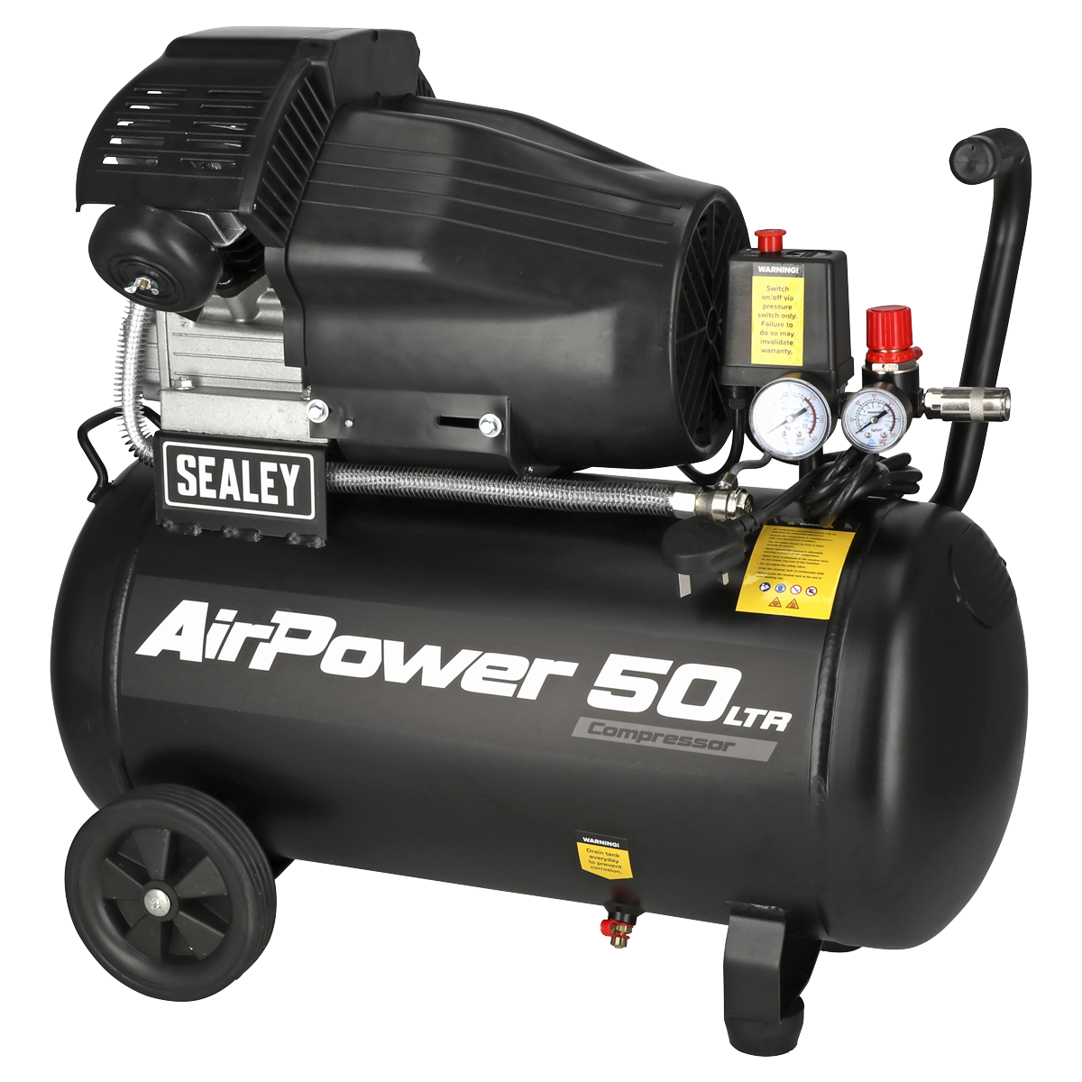 Sealey SAC5030VA 50L V-Twin Direct Drive Air Compressor 3hp